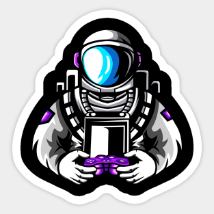 Astronaut Gamer Space Gaming Gift Sticker